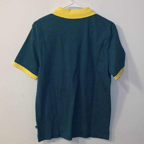 5/$25 NWT!! Free Assembly Men's Striped Polo Shirt - Blue and Yellow Size Small - Picture 3 of 6